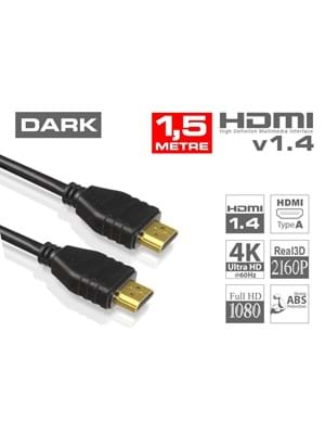 Dark Dk Hd Cv14l150a90 1.5mt Hdmı 4k-3d Desteklı Altın Uçlu Kablo