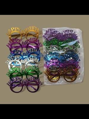 Nedi Happy Birthday Yazılı Metalik Gözlük 13060