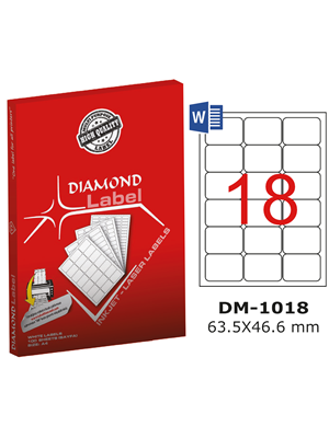 Diamond Label 63.5xx46.6 Mm A4 Laser Etiket 100"lü Dm-1018