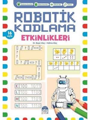 Robotik Kodlama Etkinlikleri 16 Sayfa Mavi - Martı Çocuk Yayınları