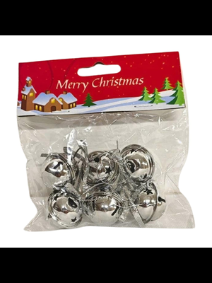 Nedi Yılbaşı Ağaç Süsü 3 Cm Çalan Çan Gümüş 6"lı 13305