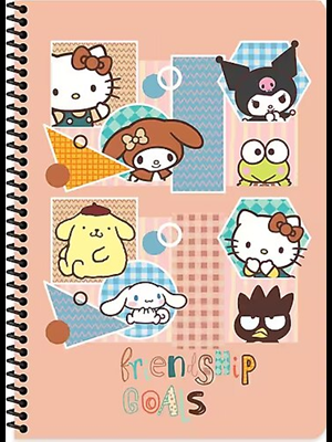 Keskin Color Hello Kitty And Friends A7 Spir. Karton Kapak Bloknot Çizgili 42 Yp 140100-13