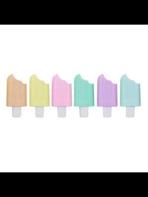 Marla Fosforlu Kalem Pastel Renkler 6 Lı Mini Dondurma Model Tf-139\q-1160