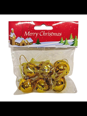 Nedi Yılbaşı Ağaç Süsü 3 Cm Çalan Çan Altın 6"lı 13304