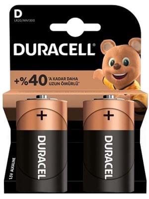 Duracell D 1.5v Alkalin Büyük Boy Pil 2 Li