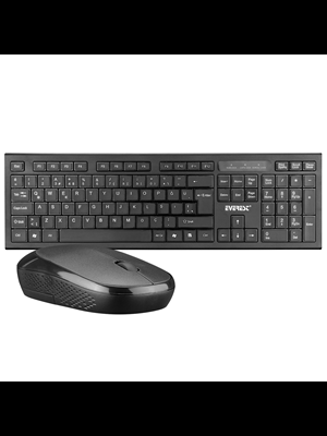 Everest Km-6121 Siyah Kablosuz Q Slim Klavye Mouse Set