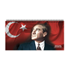 Keskin Color 16x33 Cm Aj-66 Spiralli Haftalık Masa Ajandası Atatürk 600001-99 (2025)