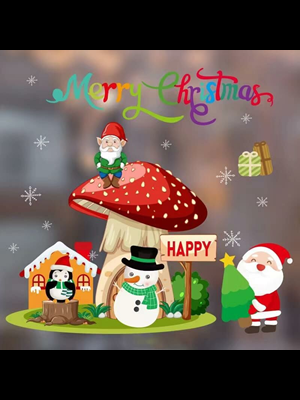 Nedi Yılbaşı Noel Cam Sticker Karma 12603