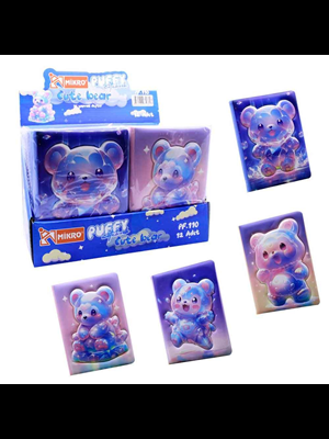 Mikro 13x18 Puffy Not Defteri 96 Yp Cute Bear Pf-110