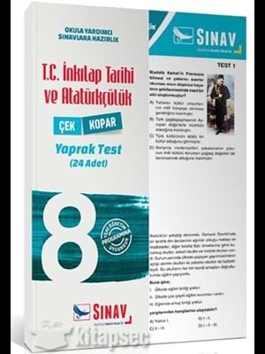 8.sınıf T.c.inkılap Tarihi ve Atatürkçülük Akod Yaprak Testler 1819-damla Yayınları
