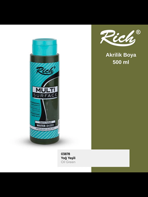 Rich 500 Cc Multı Surface Akrilik Boya 2222 Yağ Yeşili