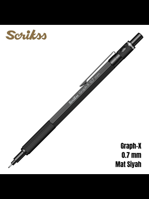 Scrikss Graph-x Metal Versatil Kalem 0.7 Mm Mat Siyah