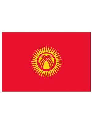 Alsancak 50x75 Raşel Yabancı Devlet Bayrağı Kırgızistan