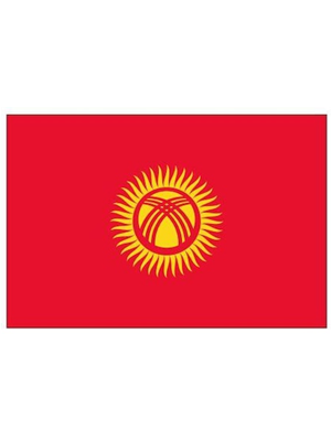 Alsancak 50x75 Raşel Yabancı Devlet Bayrağı Kırgızistan