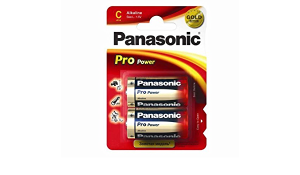 PANASONIC C 1.5V ORTA ALKALİN PİL PRO POWER 2"Lİ 