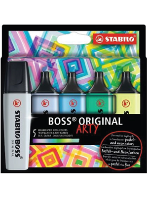 Stabilo Boss Arty Fosforlu Kalem Soğuk Renkler 5"li 70\5-02-2-20
