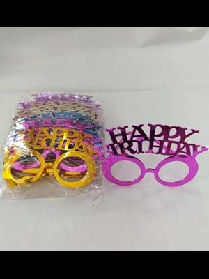 Nedi Happy Birthday Yazılı Metalik Gözlük 13063