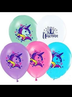 Nedi Baskılı Balon 12" Unıcorn 12"li 39044