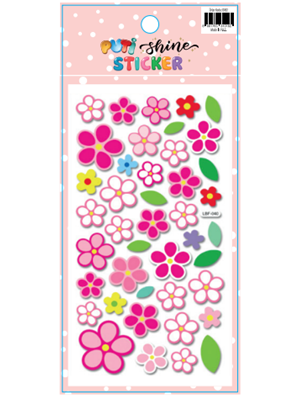 Puti Shine Sticker Çiçekler 10182