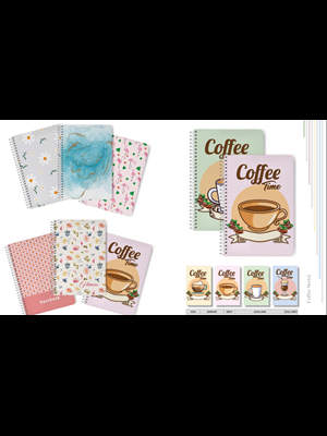 Elma Caffee 17x24 Sert Kapak Spiralli Defter Çizgili 120 Yp Mbh01-ygw