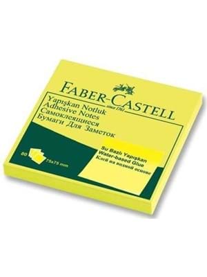 Faber Castell 75x75 Mm Yapışkanlı Not Kağıdı Fosforlu Sarı 5089565434