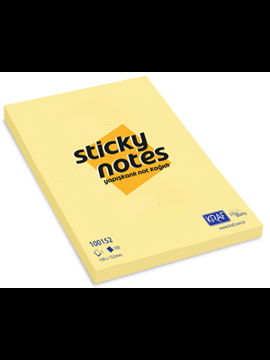 Kraf 100x152 Mm Yapışkanlı Not Kağıdı 100 Yp Düz-sarı 100152