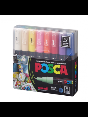 Uni Posca 0.7 Su Bazlı Markör Kalem 16"lı Pc-1m\16c