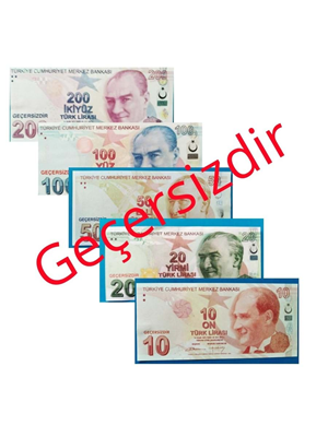 Altınyıldız Eğitici Para Koçanı 5-10-20 Tl 100 Lü (sahte Para)