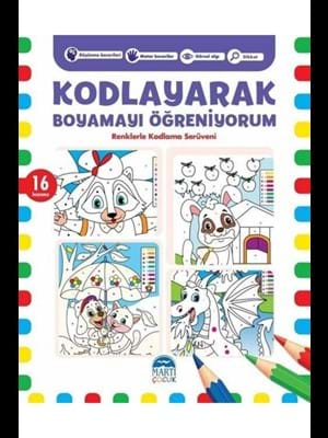 Kodlayarak Boyamayı Öğreniyorum 16 Boyama-martı Çocuk Yayınları