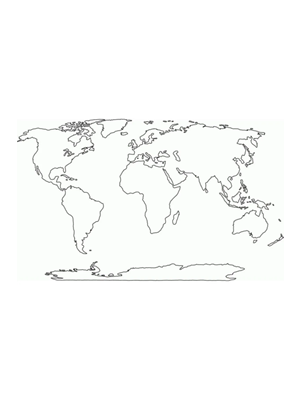Panda 110x56 Cm Dilsiz Dünya Haritası Kağıt Tahta Pan776