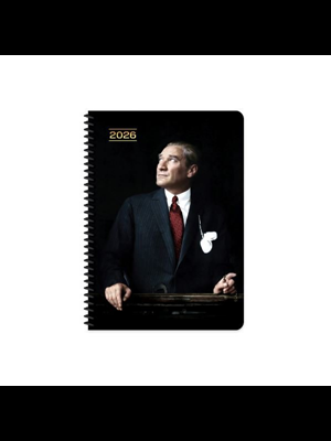 Keskin Color 17x24 Spiralli Günlük Ajanda Cumhurbaşkanı(atatürk) 600159-99 (2026)