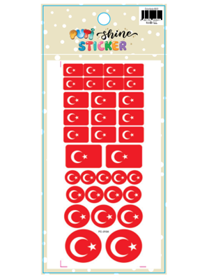 Puti Shine Sticker Türk Bayrağı-2 09971