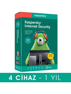 Kaspersky İnternet Security 4 Kullanıcı 1 Yıl Virus Programı