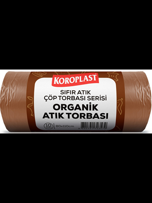 Koroplast 80x110 Cm 27 Mic 440 Gr Sıfır Atık Organik Atık Torbası 10"lu Kahve St01500538