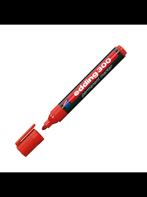 Edding E-300 Permanent Marker Kalem Kırmızı Yuvarlak Uç