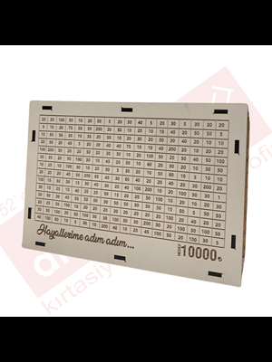 Aka Mdf Ahşap Hedef Kumbara (10000 Tl)