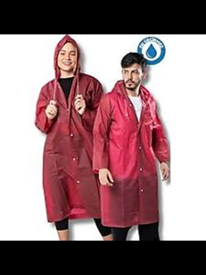 Rainwalker Eva Kumaş Kapüşonlu Yağmurluk Bordo Rw-y06-b