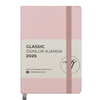 Victorias Journals Classic 9x14 Günlük Ajanda Sert Kapak Ivory Pembe 124-1489 2025