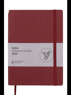 Victorias Journals Kuka 14x20 Günlük Ajanda Esnek Kapak Ivory Mor 124-1464 2025