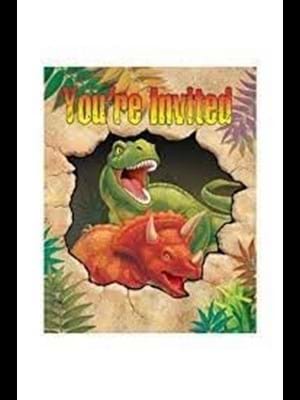Parti Dünyası Dinozor Davetiye+zarf 8 Li