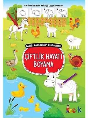 Minik Ressam İş Başında - Çiftlik Hayatı Boyama - Bıcırık Yayınları