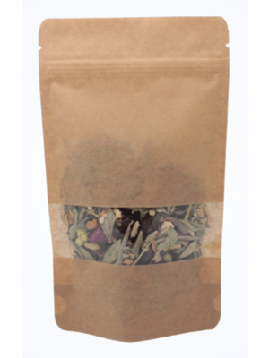Doypack 18x29 Kraft Pencereli Kilitli Kese