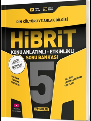 Hız Yay.-5.sınıf Din K. ve Ahlak Bil. Hibrit Konu Anlatımlı Etkinlikli Soru Bankası 2526