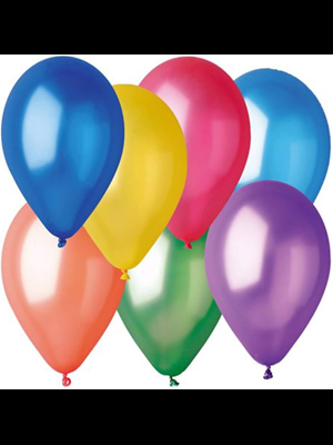 Gemar 11" Metalik Balon Karışık Renk 100"lü
