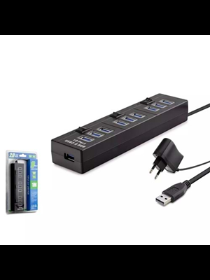 Hadron Hdx7005 1 Metre 10 Portlu Adaptörülü Usb Hub Çoğaltıcı