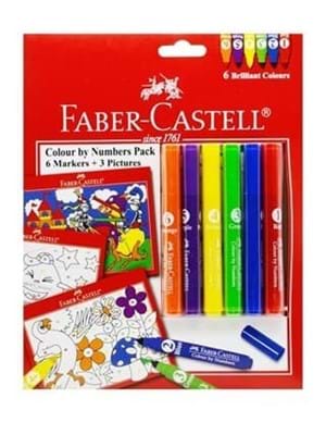 Faber Castell Keçeli Kalem 6 Lı Şablonlu