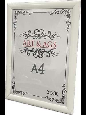 Art&ags A4 22 Mm Ahşap Çerçeve Beyaz