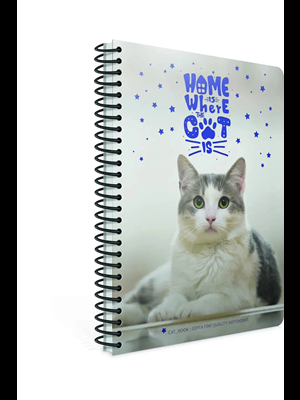 Gıpta Cats 17x24 Sert Kapak Spiralli Defter Çizgili 80 Yp 7621