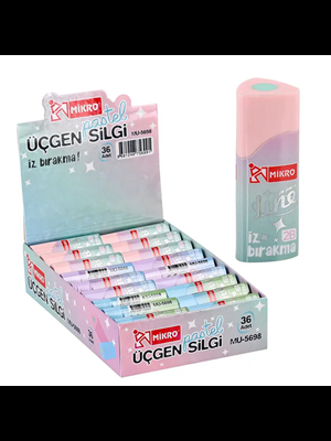 Mikro Pastel Üçgen Silgi Mu-5698