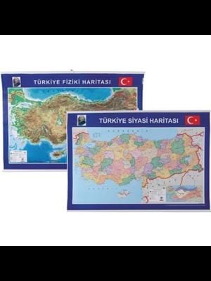 Gürbüz Türkiye Siyasi Haritası 100x140 Selefonlu Çıtalı